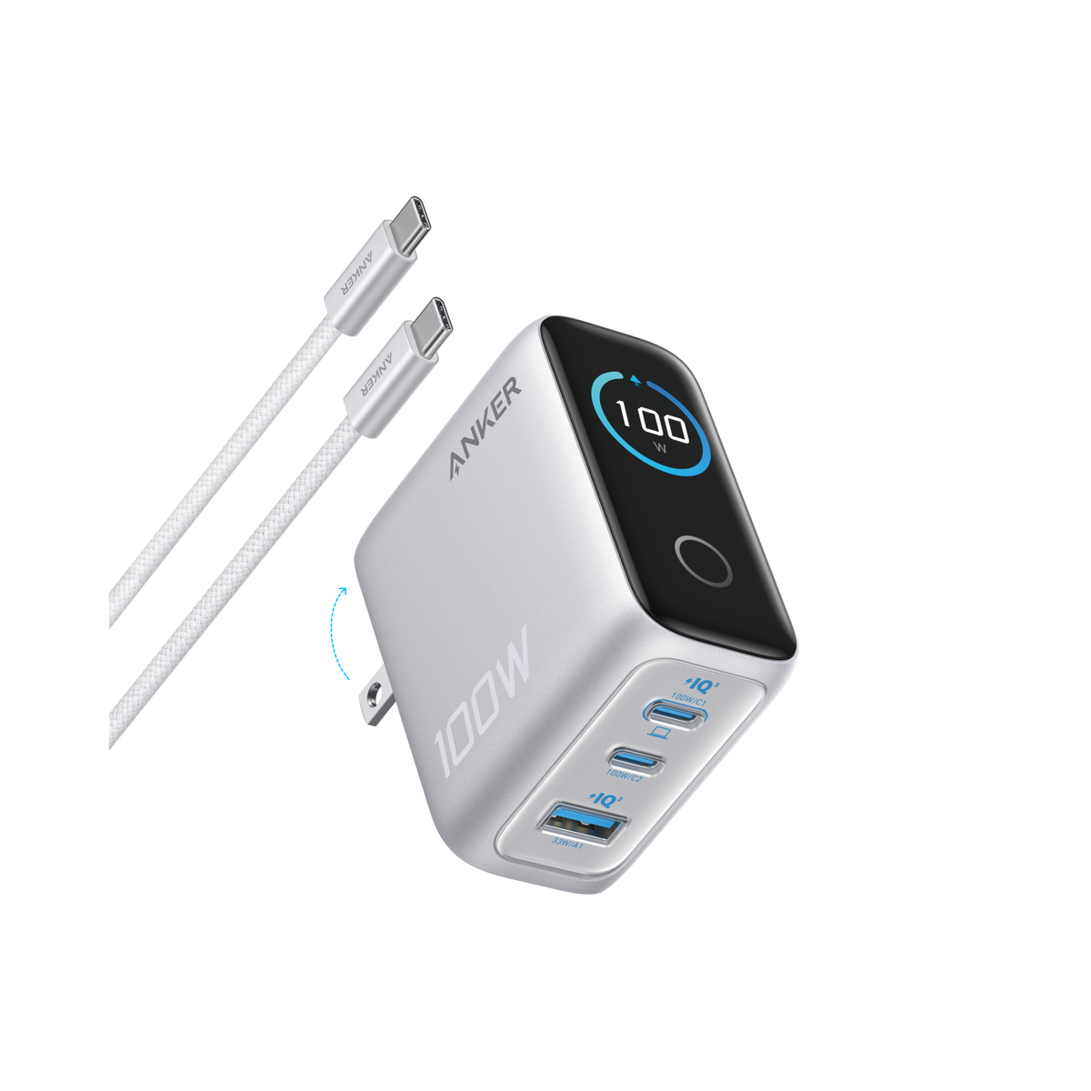 Anker Laptop Charger (140W, 4-Port, PD 3.1) with USB-C Cable