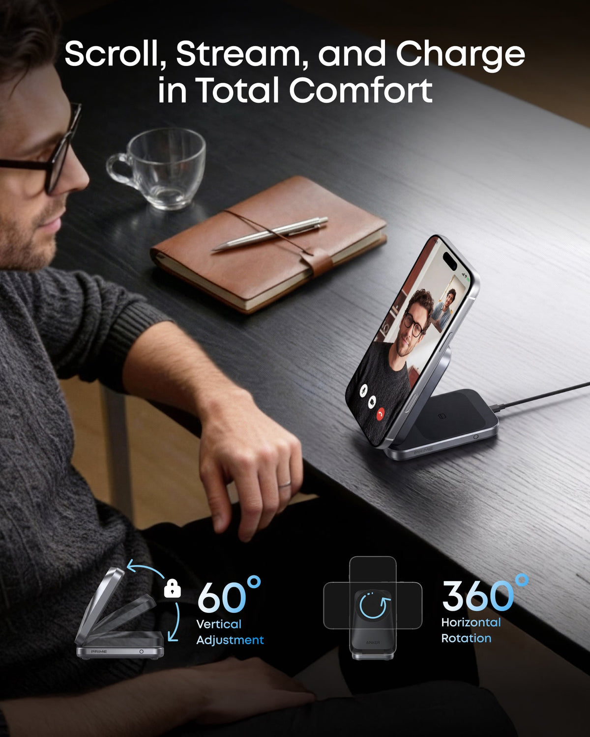 Anker Prime Wireless Charging Station (3-in-1, MagGo, AirCool, Foldable)